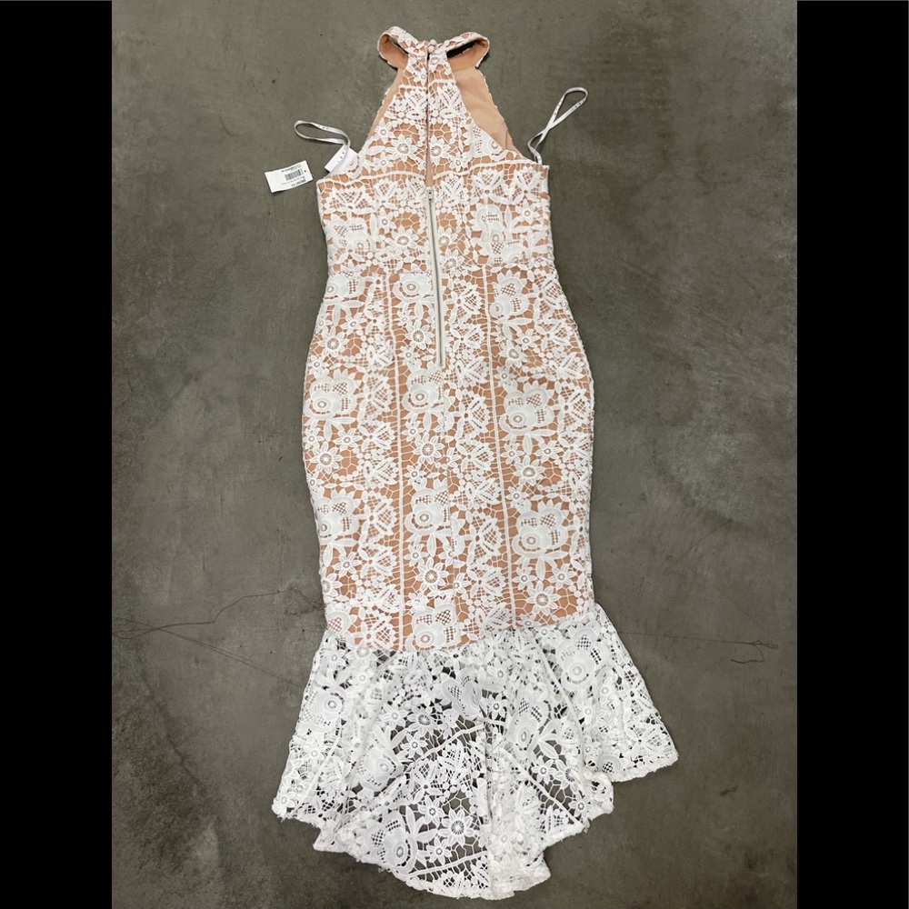 JARLO Engagement Graduation Jaq High Neck Crochet Guipure Lace Dress sz 8 - Picture 8 of 9